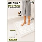 MAİN SHOP Kare Vantuzlu Banyo ve Duş Kaydırmazı, Küvet Içi Duşakabin Kaydırmaz Vantuzlu Banyo Paspası 54X54CM M-149