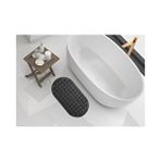 Main shop Oval Masajlı Banyo Duş Kaydırmaz Paspas 87 Vantuzlu Gri