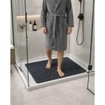 MAİN SHOP Silikon Kaydırmaz Taban Masajlı Duşa Kabin ve Banyo Paspası-Banyo Küvet Içi Paspas Antrasit Renk M-150