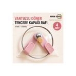 MAİN SHOP Vantuzlu Döner Kapak Tutucu 4 Adet - Delme Gerektirmeyen Mutfak Rafı M-56