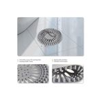MAİN SHOP Yuvarlak Silikon Lavabo Ve Küvet Süzgeci, Lavabo Tıkacı Gider Koruyucu Gri Renk 1 Adet M-140