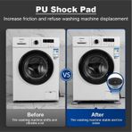 Mainshop Çamaşır Buzdolabı Makinası Beyaz Eşya Titreşim Önleyici Yükseltici Altlığı Ayaklığı 8 Adet M-541 Gri