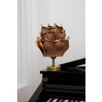 Maison Avf Dekor Eva Çiçeği Kablosuz Masa Lambası Üst Gold Kahve-alt Eskitme Gold(9V PİL 75-90 SAAT)