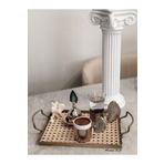 Maison Avf Rattan Hazeran Galvaniz Sunum Tepsi Gold (%100 DOĞAL HAZERAN)