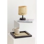 Maison Avf Rattan Hazeran Kare Tepsi SIYAH-24X24 cm (%100 Doğal Hazeran)