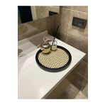 Maison Avf Rattan Hazeran Yuvarlak Tepsi Siyah (%100 DOĞAL HAZERAN)
