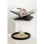 Maison Avf Rattan Hazeran Yuvarlak Tepsi Siyah (Tüm Boy 24 Cm) (%100 Doğal Hazeran)