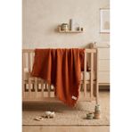 Maison Routine 4 Katlı Müslin Bebek Battaniyesi Çok Amaçlı Bebek Örtüsü %100 Pamuk 120x120 cm Kiremit - Nuvola