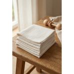 Maison Routine 5'li Bebek Ağız Mendil Seti %100 Pamuk 3 Katlı Müslin Bez 20X20 cm Ekru - 20 x 20 cm