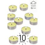 MaisonArt 10 Adet | Papatya Kokulu Tealight Mum | 4 Saat Yanar | Dekoratif Mumluk Mumu Sarı