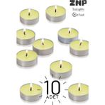 MaisonArt 10 Adet | Papatya Kokulu Tealight Mum | 4 Saat Yanar | Dekoratif Mumluk Mumu
