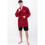 MaisonArt Rob | Wellsoft Peluş Erkek Sabahlık Polar | Robdeşambr | Bornoz - S - M - Bordo