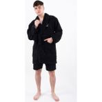 MaisonArt Rob | Wellsoft Peluş Erkek Sabahlık Polar | Robdeşambr | Bornoz - S - M - Siyah