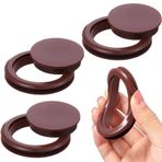Maitys 4 Parça Silikon Veranda Masa Şemsiyesi Delik Halkası Fiş ve Kapak Seti, Cam Dış Mekan Veranda Masa Güverte Avlu için, 5,7 cm (Kahverengi)