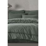 Majoli Dark Pampas Maddox Çift Kişilik %100 Organik Pamuk Nevresim Takımı - Yeşil - 200 x 220 cm
