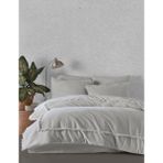 Majoli Maddox Kırık Beyaz Çift Kişilik %100 Organik Pamuk Nevresim Takımı - 200 x 220 cm