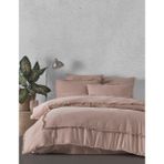 Majoli Maddox Somon Pembe Çift Kişilik %100 Organik Pamuk Nevresim Takımı - 200 x 220 cm - Toz Pembe