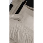 Majoli Opia %100 Pamuk Saten Çizgili Beyaz Çift Kişilik Nevresim Takımı - 200 x 220 cm