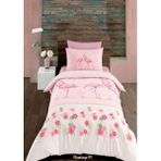 Majoli Tek Kişilik Kapitoneli Nevresim Takımı Flamingo 4 Mevsim Set % 100 Pamuk Ranforce Kumaş - Renkli - 170 x 230 cm