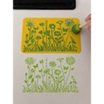 Major Hobi Çiçek ve Kelebek Desenli Stencil Şablon Dekoratif Boyama Kalıbı - Sarı