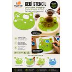 Major Hobi Kedi Temalı Stencil Şablon Boyama Kalıbı Dekoratif Çok Amaçlı Tasarım - Yeşil