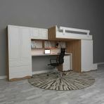 Major Modern Çalışma Masalı Ranza Mdf - Beyaz - 100 x 100 cm