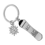 MAJORMENCH Mini Snowboard Anahtarı Snoweflake Charm Anahtarlık Snowboard Kolye Sırt Çantaları Kar Sporları Için Anahtar Yüzükler