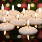 Mak Candle Beyaz Suda Yüzen Kokusuz Terapi Mumu Tanesi 4 Saat Yanar - 100 Adet