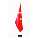 Makam Türk Bayrağı Simli Telalı (100x150)