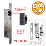 Makaralı Dar Kilit Kapı Pvc Ahşap Kapı Gömme Kilit Gövde Kilidi Gövdesi Silindirli Yale 20 Mm