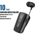 Makaralı Kulaklık Titreşimli Yaka Mandallı Makaralı Bluetooth Kulaklık