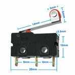 Makaralı Micro Switch Anahtar 5A 5A 250V Rulo Makara Kollu NO NC COM SPDT Sınırlayıcı Momentary Buton Anahtar Kw123