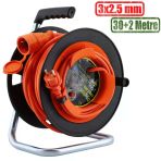 Makaralı Seyyar 3X2.5 Mm Cca Kablo 30+2 Metre Kablo Uzatma Kablosu Çim Biçme Makinesi Uyumlu Termal Sigorta