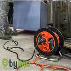 Makaralı Seyyar Uzatma Kablosu 3 X 1.5 Mm² 20 M Turuncu 4'Lü Grup Priz