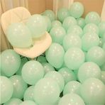 Makaron Balon 12" inç YEŞİL Renk 10 Adet