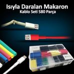 Makaron Isıyla Daralan Kablo Koruma 580 Parça Kablo Tamir Kiti