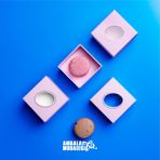 Makaron Kutusu ( 10 Adet ) Macarone Box Adet Gözlü Pudra ( 6,5x6,5x5 cm )