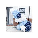 Makaron Mavi Gece Mavisi Ve Beyaz Balon Zinciri 100 Adet 70 Adet