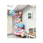 Makaron Mavi Pembe Ve Sütlü Kahve Balon Seti 100 Adet
