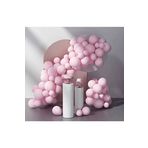 Makaron Pastel Renk Pembe 75 Adet Balon +Balon Zinciri Hediye