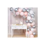 Makaron Pembe Krom Gümüş Balon Zinciri