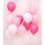 MAKARON PEMBE PASTEL FUŞYA BEYAZ BALON 12 İNÇ 10 ADET