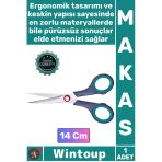 #Makas Çelik Ağızlı Plastik Saplı Keskin Ofis Okul Ev Kumaş Dikiş Kağıt Kesme Hobi Şık Makas 14 Cm