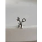 Makas Model Kıkırdak Piercing Tragus Helix Silver Gümüş ve Altın Gold Renk Küpe (Gümüş)