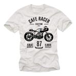 MAKAYA Biker Tişört Erkek - Özel Yapım Cafe Racer - Vintage R 80 Motosiklet Hediyeleri Beyaz Beden XXXXL