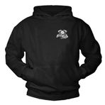 MAKAYA Erkek Kapüşonlu Sweatshirt | V2 Motorlu Motosiklet Temalı Sırt Baskılı Hoodie | Motorcu Stili Siyah S