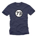 MAKAYA Erkek Tişörtü Komik Tişörtler Hediyeler - 73 Sheldon Sihirli Sayı Nerd Hediyeleri Doğum Günü Siyah Erkekler/Erkekler/Çocuklar Beden XXXL