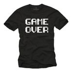 MAKAYA Gamer Tişört Erkek - Oyun Bitti - Bilgisayar Tutkunları İçin Siyah Nerd Hediyeleri Çocuklar/Gençler/Erkekler Bedenler XXXL