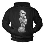 MAKAYA Hoodie Dövme Yıldız Erkek/Çocuk - Kapşonlu Kazak Hediyeler Sweatshirt L