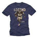 MAKAYA Mücke 63 Tişört Erkek Amerikan Futbolu Forması Vintage Retro Motif Buldozer Mavi XXXL